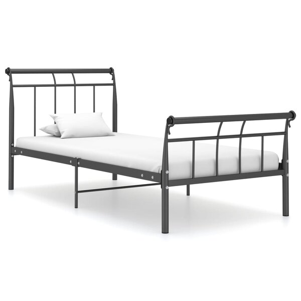 vidaXL Cadre de lit Noir Métal 100x200 cm