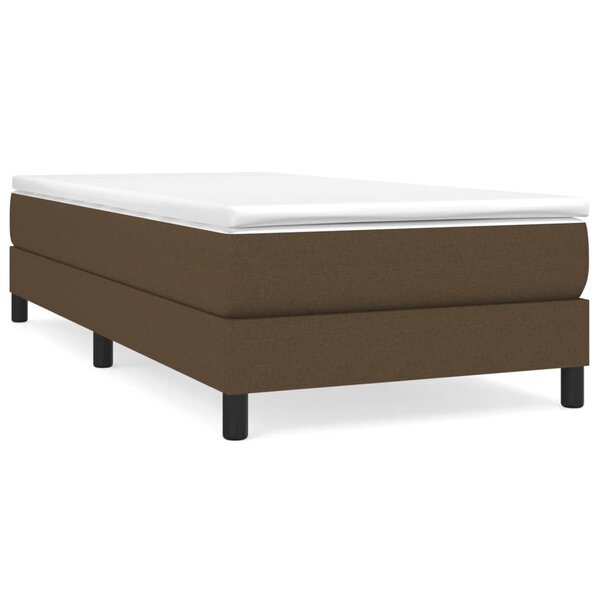 vidaXL Sommier à lattes de lit avec matelas Marron foncé 100x200 cm