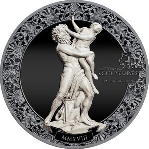 Pièce de monnaie en Argent 10 Dollars g 62.2 (2 oz) Millésime 2018 Eternal Sculptures RAPE OF PROSERPINA