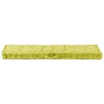 vidaXL Coussin de plancher de palette Coton 120x40x7 cm Vert