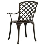 vidaXL Ensemble de bistro 3 Pièces Aluminium coulé Bronze