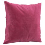vidaXL Canapé 2 places avec oreillers bordeaux 140 cm velours
