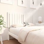 vidaXL Tête de lit Blanc 125 5x4x100 cm Bois massif de pin