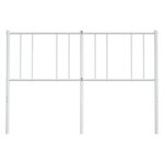 vidaXL Tête de lit métal blanc 135 cm