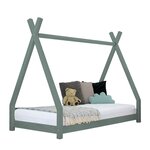 Lit tipi enfant NAKANA 140 x 200 vert sauge