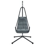 vidaXL Chaise Suspendue avec Support et Coussin Anthracite Acier