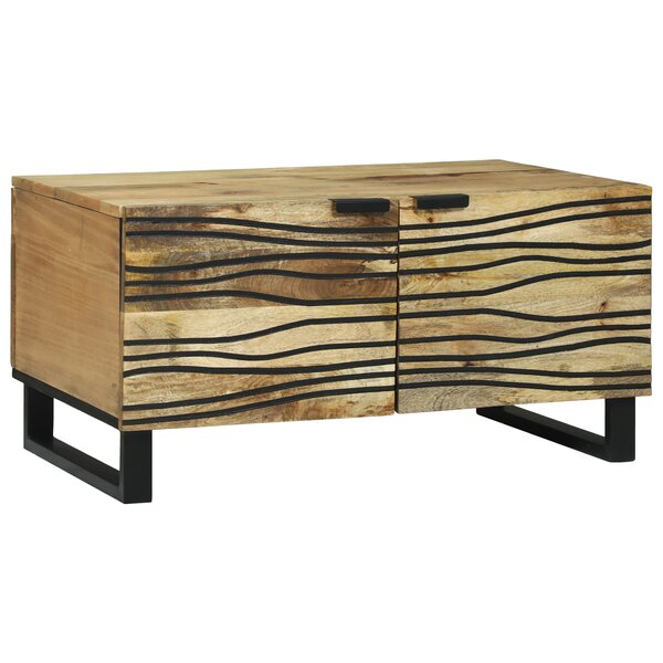 vidaXL Table Basse 80x50x40 cm Bois Massif Mangue