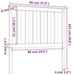 vidaXL Tête de lit Noir 96x6x101 cm Bois massif de pin