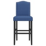 vidaXL Chaises de bar lot de 2 bois massif d'hévéa et tissu