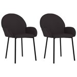 vidaXL Chaises à manger lot de 2 noir similicuir