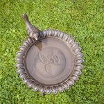 HI Fontaine pour oiseaux Fonte Marron
