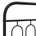 vidaXL Tête de lit métal noir 90 cm