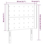 vidaXL Tête de lit à LED Blanc 83x16x118/128 cm Similicuir