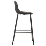 vidaXL Ensemble de bar 3 Pièces Tissu Gris foncé
