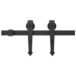 vidaXL Kit de quincaillerie de porte coulissante SKIEN 200 cm noir