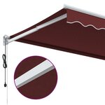 vidaXL Auvent rétractable automatique bordeaux 400x300 cm