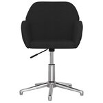 Chaise fauteuil siège pivotante de bureau informatique étude tissu noir 02_0024161