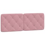 vidaXL Lit avec matelas rose 120x200 cm velours