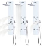 vidaXL Panneau de douche Verre 25 x 44 6 x 130 cm Blanc