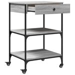 vidaXL Chariot de cuisine sonoma gris 60x48x89 5 cm bois d'ingénierie