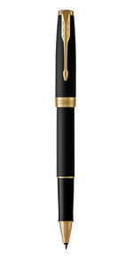 PARKER Sonnet Stylo roller noir mat Recharge noire pointe fine Coffret cadeau