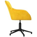 Chaise fauteuil siège pivotante de bureau informatique étude Jaune velours jaune 02_0024143
