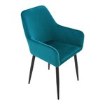 Lot de 2 chaises de salle à manger 86 x 57 x 56 cm bleu turquoise 03_0006727