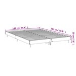 vidaXL Cadre de lit blanc brillant 140x200 cm bois d'ingénierie