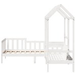 vidaXL Ensemble de lit de jour et de banc et toit 90x190 cm pin massif