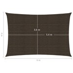 vidaXL Voile d'ombrage 160 g/m² Marron 4x6 m PEHD
