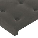 vidaXL Tête de lit avec oreilles Gris foncé 147x23x78/88 cm Velours