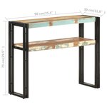vidaXL Table console 90x30x75 cm Bois de récupération massif