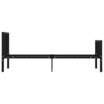 vidaXL Cadre de lit Noir Métal 90 x 200 cm