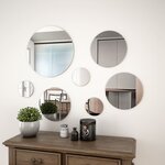 vidaXL Ensemble de miroir mural 7 Pièces Verre Rond