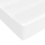 vidaXL Sommier à lattes de lit avec matelas Blanc 100x200cm Similicuir