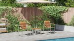 vidaXL Transat avec chaises de jardin 3 Pièces en bois massif de teck