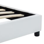 vidaXL Cadre de lit Blanc Similicuir 90 x 200 cm