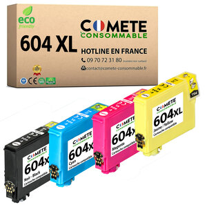 604XL - 4 cartouches compatibles pour Epson 604 XL - COMETE