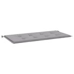 vidaXL Coussin de banc de jardin gris 100x50x4 cm tissu oxford