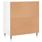 vidaXL Buffets 3 Pièces blanc brillant bois d'ingénierie