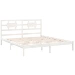 vidaXL Cadre de lit Blanc Bois massif 160x200 cm