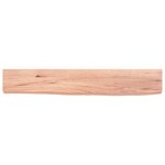 vidaXL Étagère murale marron clair 60x10x4 cm bois chêne massif traité