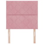 vidaXL Tête de Lit Rose avec Blocs de Diamants 90 cm Velours
