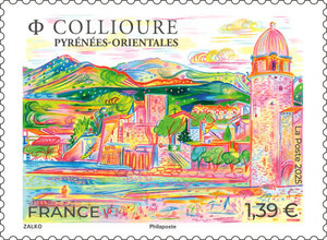 Timbre - Village préféré des Français 2025 : Collioure - Lettre verte