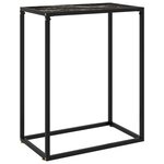 vidaXL Table console Noir 60x35x75 cm Verre trempé