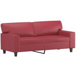 vidaXL Ensemble de canapés 3 Pièces rouge bordeaux similicuir