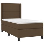 vidaXL Sommier à lattes de lit matelas LED Marron foncé 100x200 cm