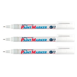 Marqueur 'Paint' '444 XF' permanent indélébile pointe 0 8 mm blanc x 3 ARTLINE