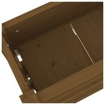 vidaXL Jardinière Marron miel 112x25x104 5 cm Bois massif de pin