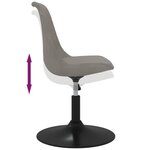 vidaXL Chaises à manger pivotantes lot de 4 Gris clair Velours